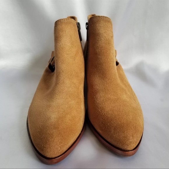 EUC Frye Womens Ray Bootie Ankle Boot Tan Suede Women’s Size 8 M - Picture 5 of 8